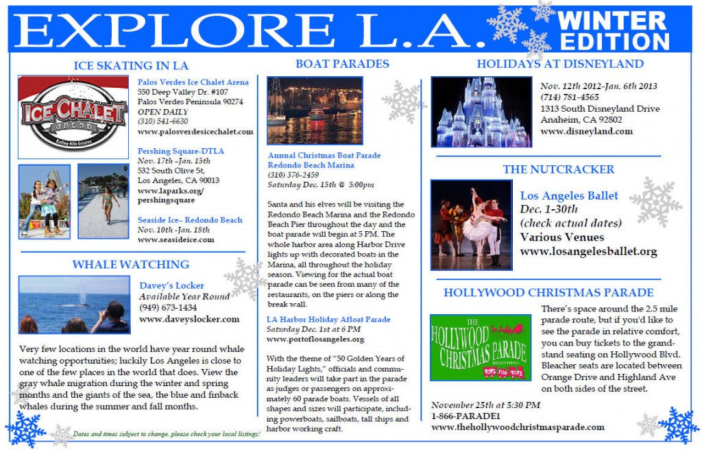 Learn what to do in LA in the Wintertime